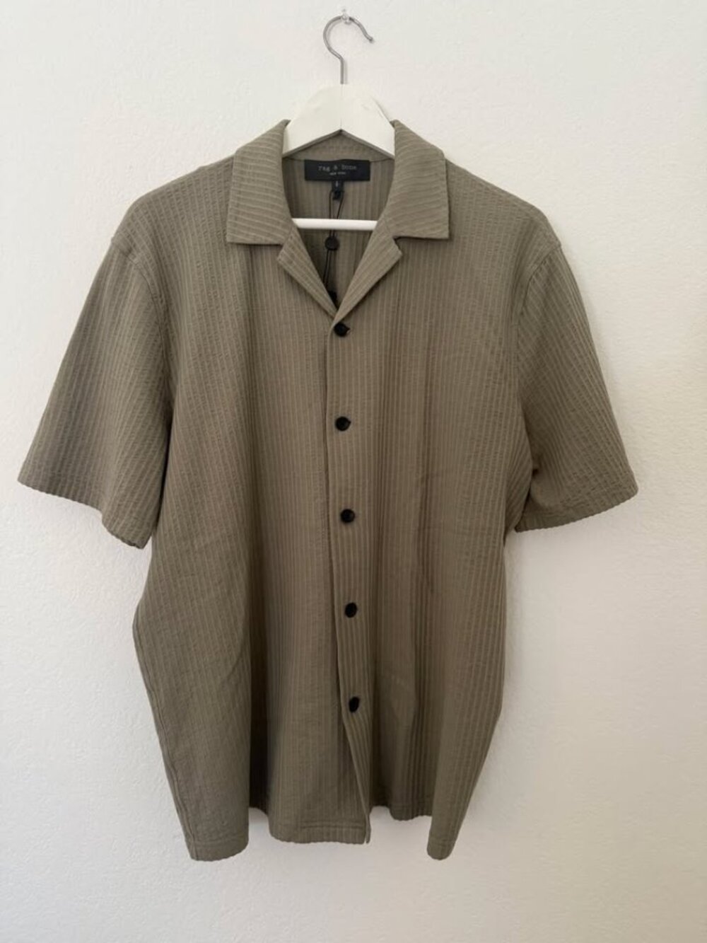 Rag & Bones short Sleeve Seersucker Shirt NEW with TAGS